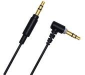 CABLEPELADO Cable de Audio estéreo Jack 3.5 Macho acodado | Conector Jack 90° | Cable Auxiliar Radio Coche, Auriculares, Altavoces, Reproductor MP3, TV, PC, Móvil, iPhone iPod | Negro | 1.5 Metros