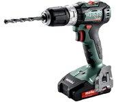 Taladro percutor metabo sb18lbl 18v, 2 baterías de 2 ah