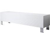 Mueble TV modelo Luke H2 (160x42cm) color blanco con patas de aluminio