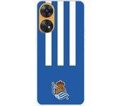 Funda para Oppo Reno 8T del Real Sociedad de Fútbol rayas verticales  - Licencia Oficial Real Sociedad de Fútbol