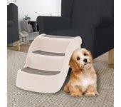 Escalera plegable para perros con 3 escalones 50x38x38 cm Plástico