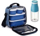 TATAY Kit Bolsa Térmica Porta Alimentos Urban Food y Botella Urban Drink, Denim Blue