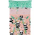 Juego de Sábana HAPPYFRIDAY Panda garden Cama 105 (180x270 cm)