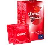 Durex - Preservativos Contacto Total para Mayor Sensación Packs 12-24-48 condones para un sexo seguro