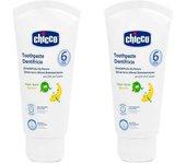 Chicco Duplo Pasta Dental Plátano Manzana 2x50 ml