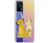 Funda para Realme GT Oficial de Disney Simba y Nala Silueta - El Rey Leon