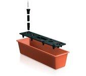 Macetero para balcon PROSPERPLAST 11 L en color terracota CON SISTEMA DE RIEGO 60 x 18 x 14 cm