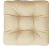 Tela de almohada de paleta beige de 60x61,5x10 cm