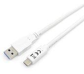 Cable USB A a USB C Equip 128363 Blanco 1 m