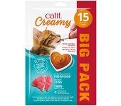 Snack liquido para gato Catit creamy atún 15x10g