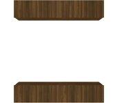 Mueble TV 4 piezas Roble marrón 80x30x30 cm Madera multicapa