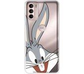 Funda para Motorola Moto G41 Oficial de Warner Bros Bugs Bunny Silueta Transparente - Looney Tunes