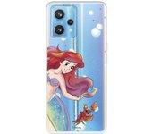 Funda para Realme 9 Pro+ Oficial de Disney Ariel y Sebastián Burbujas - La Sirenita