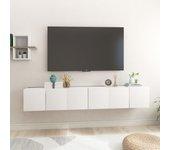 Mueble TV colgante 3 piezas blanco 60x30x30 cm