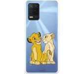 Funda para Realme 8 5G Oficial de Disney Simba y Nala Silueta - El Rey Leon