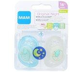 Chupete Silicona Mam Original Night + 16 M Pack Doble Verde