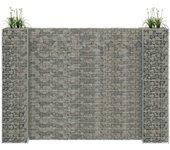 Jardinera "H" Gabion en alambre de acero 260x40x180 cm