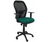 Silla Jorquera malla negra asiento bali verde