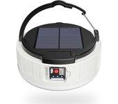 Farol Solar para Camping con USB, función Bateria Externa, Linterna led recargable Lámpara Solar de camping, linterna Portatil para exterior Luz LED de emergencia, resistente al agua, cargador de 4400 mAh para móvil. Sobremesa o Colgante