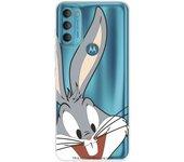 Funda para Motorola Moto G71 5G Oficial de Warner Bros Bugs Bunny Silueta Transparente - Looney Tunes