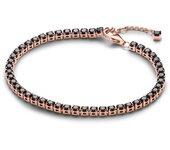 Pandora Pulsera Tenis Negra Brillante 581469C02 , para Mujer