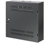 4U + 2U 19 Low Profile Wall Mounted Cabinet, Black