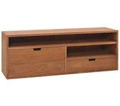 Mueble De Tv Madera Maciza De Teca 110x30x40 Cm Vidaxl