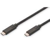 Cable USB ASSMANN ELECTRONIC USB C/USB C 1 m Macho/Macho Negro