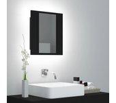 Armario espejo de baño con luz led negro 40x12x45 cm