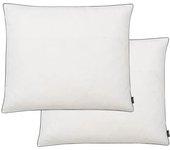 Almohadas 2 piezas Relleno ligero Plumas Mix 70x60 cm Blanco