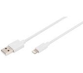 Cable Datos Carga Lightning Usb Certificación DIGITUS Blanco