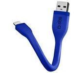 Cable SBS Mini (USB - Lightning - 0.12 m - Azul)