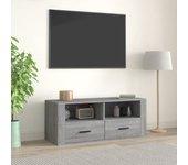 Mueble de TV gris Sonoma 100x35x40 cm madera multicapa