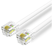 Goobay Cable de Teléfono RJ11 6P4C Macho/Macho 15m Blanco