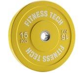 Fitness Tech Disco Bumper Plate Alta Resistencia Discos