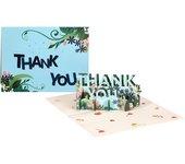 Tarjeta de saludos Agradecimiento thank you pop-up 3D