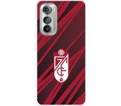 Funda para Motorola edge 30 del Granada CF Escudo - Líneas Rojas y Negras  - Licencia Oficial Granada CF