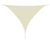 vidaXL Toldo De Vela Triangular Hdpe 5x5x5 M M Crema