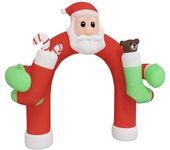 vidaXL Puerta de arco inflable de Navidad con LED 320 cm