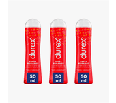 Lubricantes Durex Lote x3 50ml, para sexo seguro. Descubre el tuyo y disfruta. Original, Calor, Frescor. Fresa y Perfect Connection