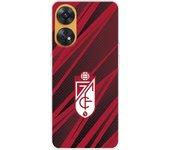 Funda para Oppo Reno 8T del Granada CF Escudo - Líneas Rojas y Negras  - Licencia Oficial Granada CF