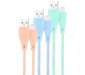 Nanocable 3 Cables LIGHTNING-USB 2.0/M,Mallado 1M