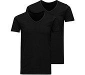 Camiseta jack and jones jacbasic v-neck 2 pack black hombre