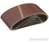 Silverline sanding belts 75 x 457mm 5pk