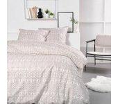 Juego de cama 240 x 200 cm - beige y blanco