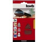 Juego de 5 Hojas de Lija KWB 496112