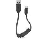 Cabo SBS Spiral (USB - USB-C - 0.5m - Negro)