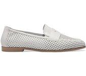 Mocasines de mujer Tamaris en piel perforada color blanco 1-24210-42-110