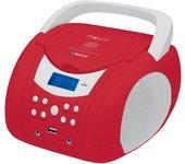 Radio CD NEVIR NVR-483UB Rojo Blanco Bluetooth