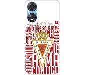 Funda para Oppo A78 5G del Real Murcia Escudo Fondo Blanco  - Licencia Oficial Real Murcia